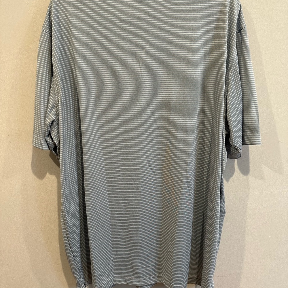 Callaway Golf Shirt Mens XXL Gray Stripe Opti-Dri Breathable Performance Polo - Picture 4 of 5